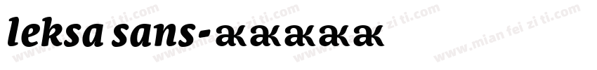 leksa sans字体转换